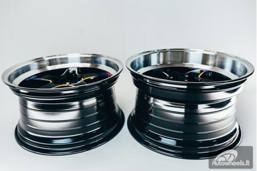 Ratlankis HART HR77 R18X9.5J 5X120 ET22 CB:74.1 Black with Mirror Cut lip Lip and Neo Chrome