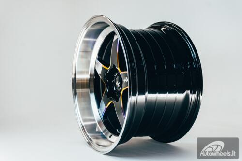 Ratlankis HART HR77 R18X10.5J 5X120 ET12 CB:74.1 Black with Mirror Cut lip Lip and Neo Chrome