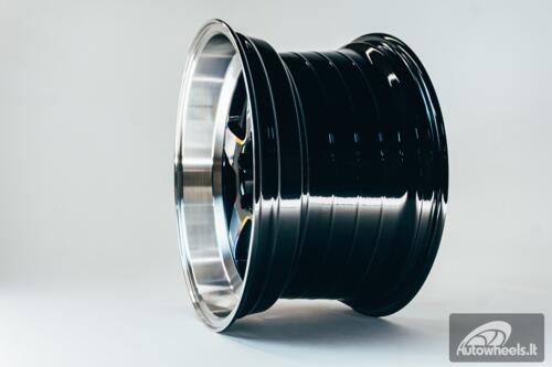 Ratlankis HART HR77 R18X10.5J 5X120 ET12 CB:74.1 Black with Mirror Cut lip Lip and Neo Chrome