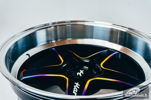 Ratlankis HART HR77 R18X10.5J 5X120 ET12 CB:74.1 Black with Mirror Cut lip Lip and Neo Chrome