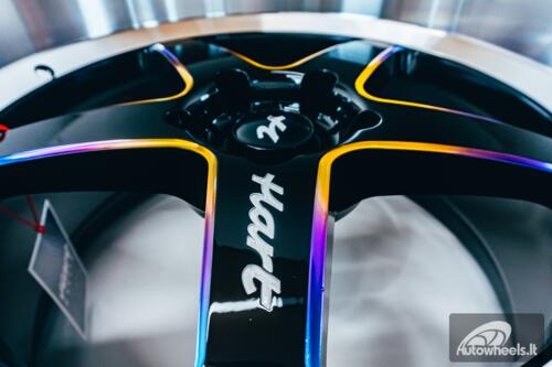 Ratlankis HART HR77 R18X10.5J 5X120 ET12 CB:74.1 Black with Mirror Cut lip Lip and Neo Chrome