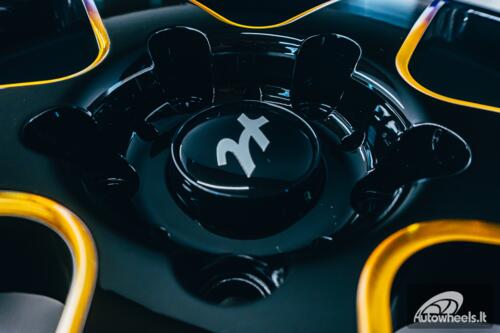 Ratlankis HART HR77 R18X10.5J 5X120 ET12 CB:74.1 Black with Mirror Cut lip Lip and Neo Chrome