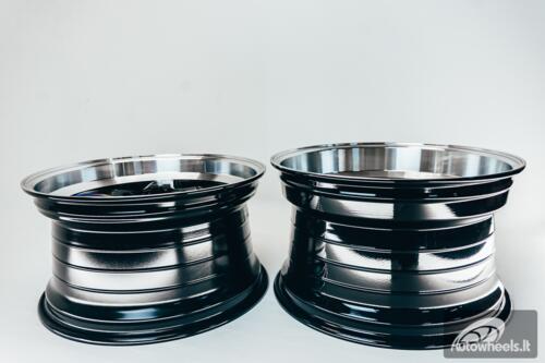 Ratlankis HART HR77 R18X10.5J 5X120 ET12 CB:74.1 Black with Mirror Cut lip Lip and Neo Chrome