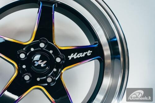 Ratlankis HART HR77 R18X10.5J 5X120 ET12 CB:74.1 Black with Mirror Cut lip Lip and Neo Chrome