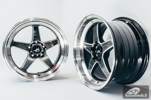 Ratlankis HART HR77 R18X8.5J 5X114.3 ET30 CB:73.1 Hyper Black with Mirror Cut lip