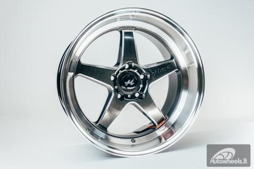 Ratlankis HART HR77 R18X10.5J 5X114.3 ET12 CB:73.1  Hyper Black with Mirror Cut lip