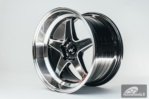 Ratlankis HART HR77 R18X10.5J 5X114.3 ET12 CB:73.1  Hyper Black with Mirror Cut lip