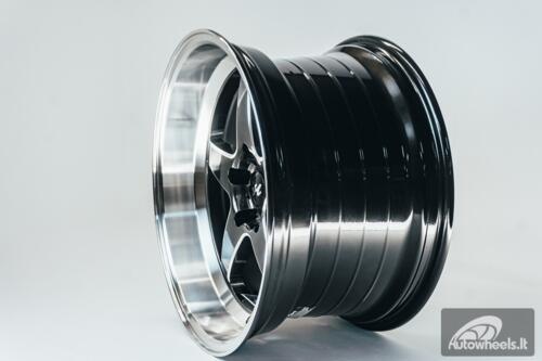 Ratlankis HART HR77 R18X10.5J 5X114.3 ET12 CB:73.1  Hyper Black with Mirror Cut lip