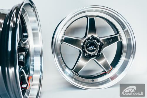 Ratlankis HART HR77 R18X10.5J 5X114.3 ET12 CB:73.1  Hyper Black with Mirror Cut lip