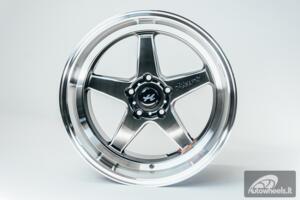 Ratlankis HART HR77 R18X10.5J 5X114.3 ET12 CB:73.1  Hyper Black with Mirror Cut lip