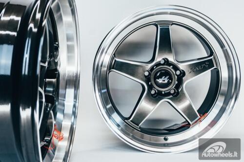 Ratlankis HART HR77 R18X8.5J 5X120 ET30 CB:74.1  Hyper Black with Mirror Cut lip