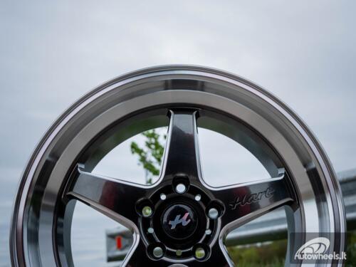 Ratlankis HART HR77 R18X8.5J 5X120 ET30 CB:74.1  Hyper Black with Mirror Cut lip
