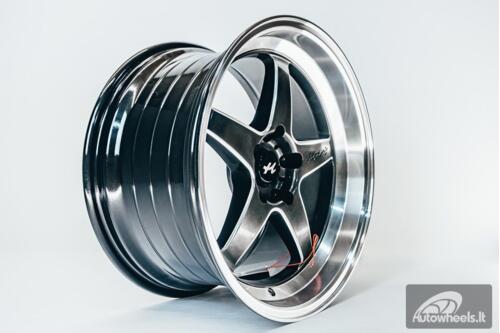 Ratlankis HART HR77 R18X9.5J 5X120 ET22 CB:74.1  Hyper Black with Mirror Cut lip