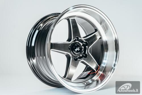 Ratlankis HART HR77 R18X10.5J 5X120 ET12 CB:74.1  Hyper Black with Mirror Cut lip