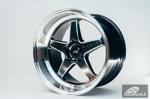 Ratlankis HART HR77 R18X10.5J 5X120 ET12 CB:74.1  Hyper Black with Mirror Cut lip