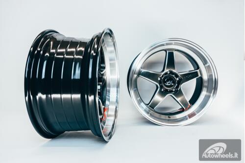 Ratlankis HART HR77 R18X10.5J 5X120 ET12 CB:74.1  Hyper Black with Mirror Cut lip