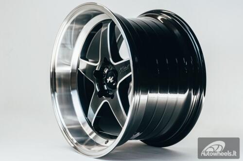 Ratlankis HART HR77 R18X10.5J 5X120 ET12 CB:74.1  Hyper Black with Mirror Cut lip