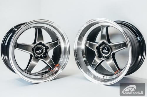 Ratlankis HART HR77 R18X10.5J 5X120 ET12 CB:74.1  Hyper Black with Mirror Cut lip