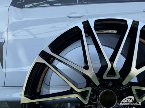 Ratlankis R22x9.5  5X112  ET  35  66.56  B5771  (FBX268)  Black Polished (MB)  For BMW  (M)  (HYBRID FORGED Rear+Front)