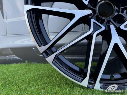 Ratlankis R22x10.5  5X112  ET  42  66.56  B5771  (FBX268)  Black Polished (MB)  For BMW  (M)  (HYBRID FORGED Rear+Front)