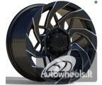 Ratlankis R17x9  6X139.7  ET  0  110.1  FBX350  Black+Milling (BLML)  For 4X4  (M)  (HYBRID FORGED)
