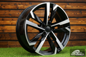 Ratlankis R20x8.5  5X112  ET  38  57.1  FBX254  (YF5736)  Black Polished Half Matt (MBHM)  For SKODA  (M)  (HYBRID FORGED)