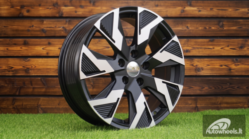Ratlankis R17x7  5X114.3  ET  45  66.1  IN3521F  Black Polished Half Matt (MBHM)  For RENAU  (Z5+M)  (HYBRID FORGED (max 1250kg))