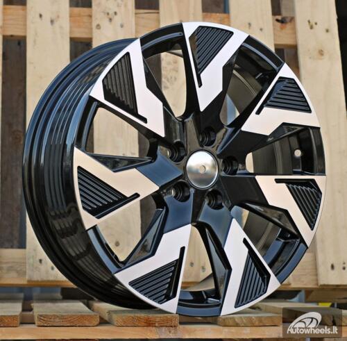 Ratlankis R17x7  5X120  ET  55  65.1  IN3521F  Black Polished (MB)  For VW  (M)  (HYBRID FORGED (max 1250kg))