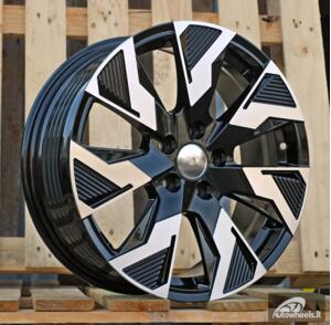 Ratlankis R17x7  5X120  ET  55  65.1  IN3521F  Black Polished (MB)  For VW  (M)  (HYBRID FORGED (max 1250kg))
