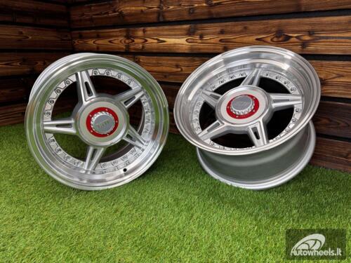 Ratlankis Ferarri 458 Split Style R15X8.25J 4X100/4X108 ET15 73.1 Silver with Diamond Cut