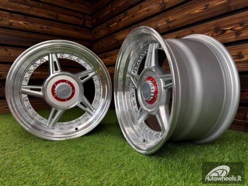 Ratlankis Ferarri 458 Split Style R15X8.25J 4X100/4X108 ET15 73.1 Silver with Diamond Cut