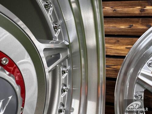 Ratlankis Ferarri 458 Split Style R15X8.25J 4X100/4X108 ET15 73.1 Silver with Diamond Cut