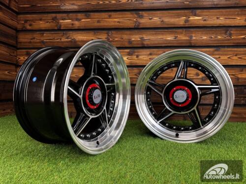 Ratlankis Ferarri 458 Split Style R15X8.25J 4X100/4X108 ET15 73.1 Black with Diamond Cut