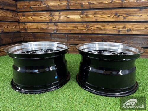 Ratlankis Ferarri 458 Split Style R15X8.25J 4X100/4X108 ET15 73.1 Black with Diamond Cut