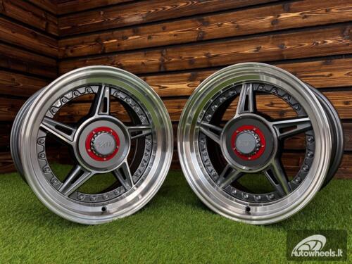 Ratlankis Ferarri 458 Split Style R15X8.25J 4X100/4X108 ET15 73.1 Grey with Diamond Cut