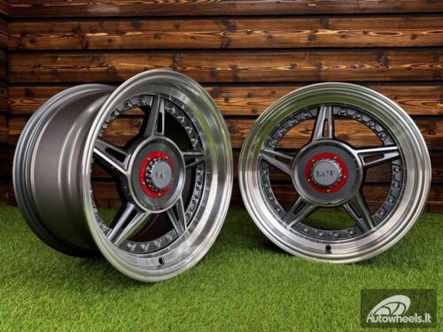 Ratlankis Ferarri 458 Split Style R15X8.25J 4X100/4X108 ET15 73.1 Grey with Diamond Cut