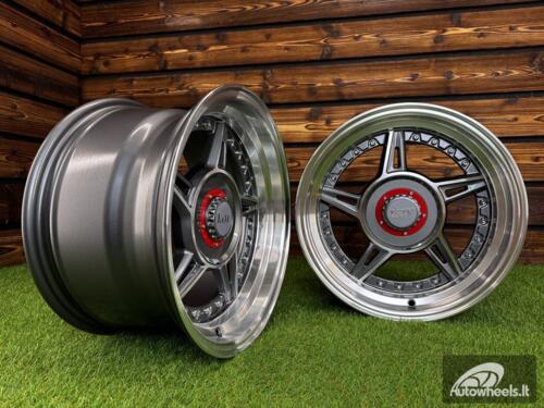 Ratlankis Ferarri 458 Split Style R15X8.25J 4X100/4X108 ET15 73.1 Grey with Diamond Cut