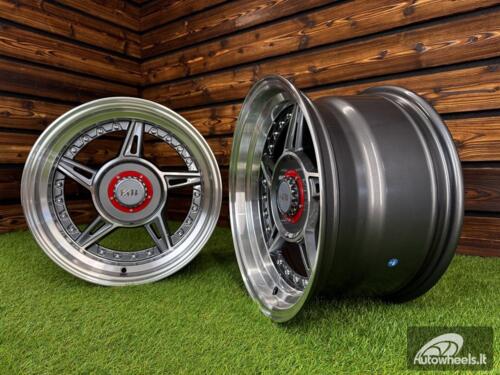 Ratlankis Ferarri 458 Split Style R15X8.25J 4X100/4X108 ET15 73.1 Grey with Diamond Cut