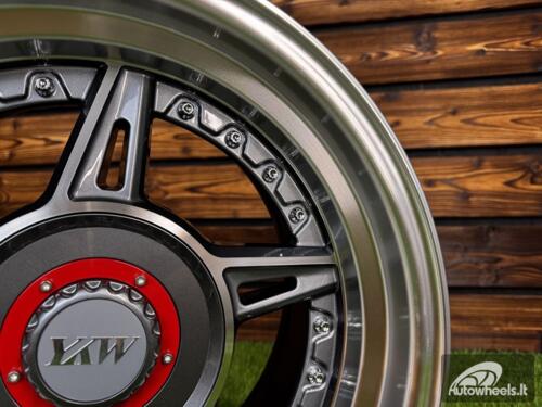 Ratlankis Ferarri 458 Split Style R15X8.25J 4X100/4X108 ET15 73.1 Grey with Diamond Cut