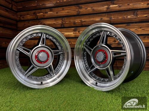  Ratlankis Ferrari 458 Split Style R15X8.25J 4X100/4X108 ET15 73.1 Grey with Diamond Cut