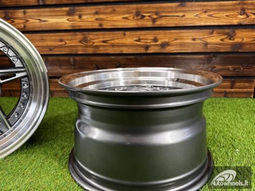  Ratlankis Ferrari 458 Split Style R15X8.25J 4X100/4X108 ET15 73.1 Grey with Diamond Cut