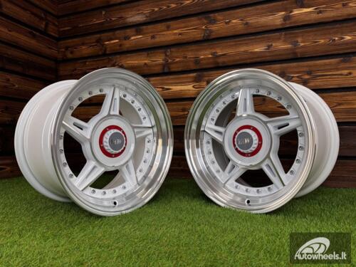 Ratlankis Ferarri 458 Split Style R15X8.25J 4X100/4X108 ET15 73.1 White with Diamond Cut