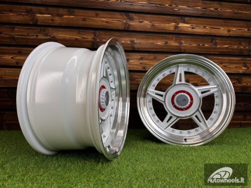 Ratlankis Ferarri 458 Split Style R15X8.25J 4X100/4X108 ET15 73.1 White with Diamond Cut