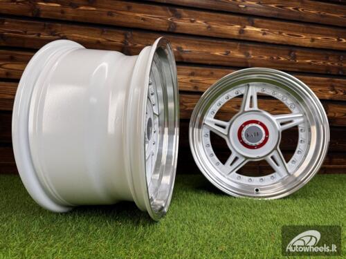 Ratlankis Ferarri 458 Split Style R15X8.25J 4X100/4X108 ET15 73.1 White with Diamond Cut