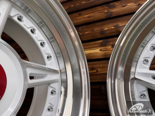 Ratlankis Ferarri 458 Split Style R15X8.25J 4X100/4X108 ET15 73.1 White with Diamond Cut