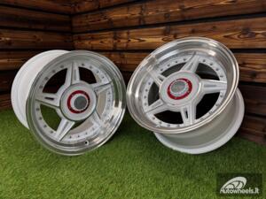 Ratlankis Ferarri 458 Split Style R15X8.25J 4X100/4X108 ET15 73.1 White with Diamond Cut