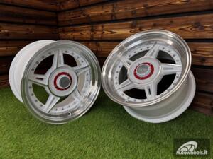  Ratlankis Ferrari 458 Split Style R15X8.25J 4X100/4X108 ET15 73.1 White with Diamond Cut