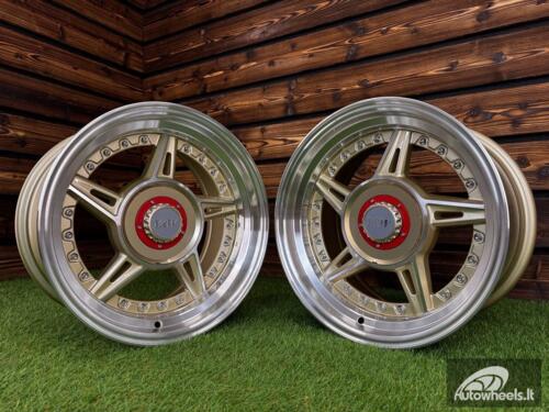 Ratlankis Ferarri 458 Split Style R15X8.25J 4X100/4X108 ET15 73.1 Gold with Diamond Cut