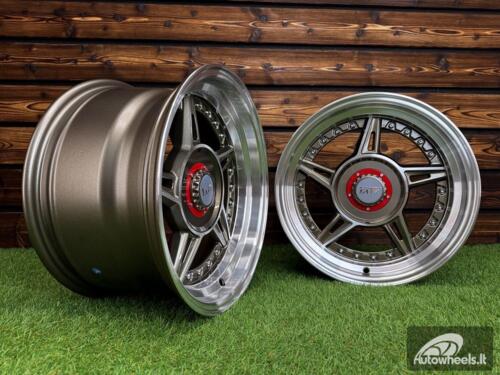 Ratlankis Ferarri 458 Split Style R15X8.25J 4X100/4X108 ET15 73.1 Bronze with Diamond Cut