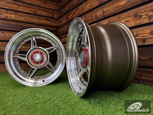 Ratlankis Ferarri 458 Split Style R15X8.25J 4X100/4X108 ET15 73.1 Bronze with Diamond Cut
